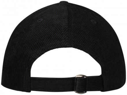 Hutton 6-панельная бейсболка из переработанного хлопка - Сплошной черный