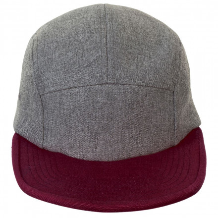 Бейсболка Ramsey, черный меланж с бордовым