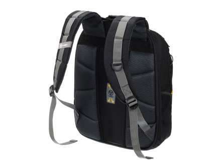 Рюкзак TORBER МЕГАПОЛИС с отделением для ноутбука 15.6, чёрный/серый, полиэстер, 37 х 17 х 45 см