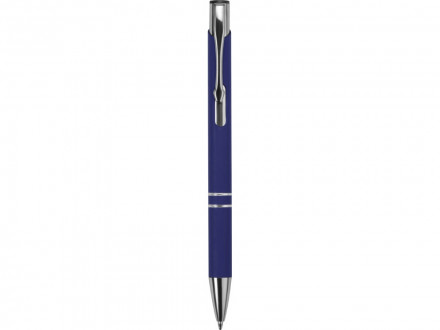 Ручка металлическая шариковая Legend Gum софт-тач, темно-синий