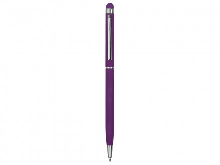 Ручка-стилус шариковая Jucy Soft с покрытием soft touch, фиолетовый (Р)