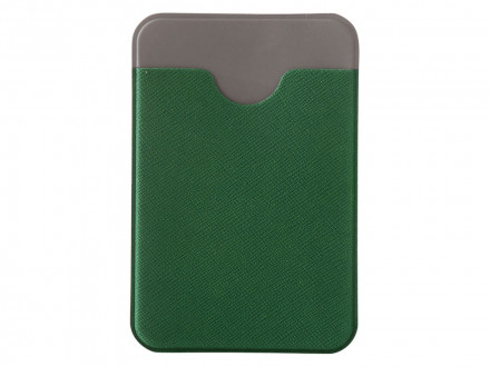 Чехол-картхолдер Favor на клеевой основе на телефон для пластиковых карт и и карт доступа, темно-зеленый