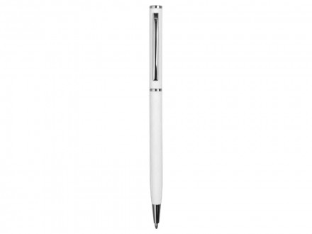 Ручка металлическая шариковая Атриум с покрытием софт-тач, белый