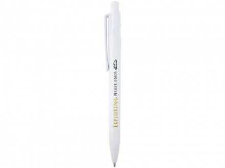 Unica шариковая ручка из переработанной пластмассы - Белый (черные чернила)