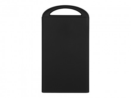 Портативное зарядное устройство Shine с зеркальной гравировкой, 4000 mAh, черный