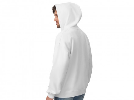 Толстовка оверсайз с капюшоном на молнии Monaco, белый