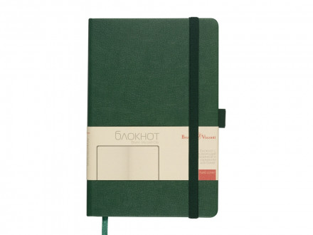 Блокнот А5  City на резинке, зеленый