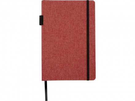 Блокнот Orin, формат А5, из переработанного ПЭТ, красный кирпичный
