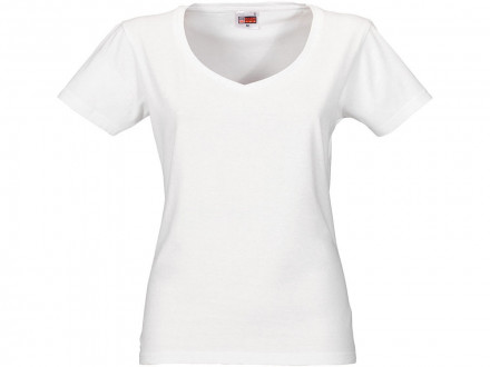 Футболка Heavy Super Club женская с V-образным вырезом, белый