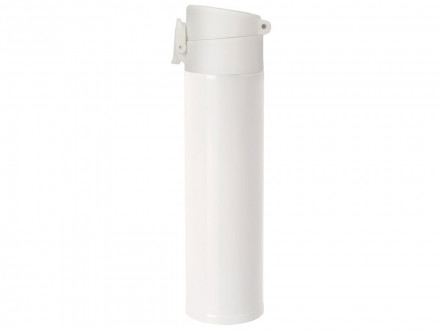 Вакуумная герметичная термокружка Inter, белый, нерж. сталь