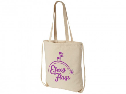 Рюкзак со шнурком Eliza из хлопчатобумажной ткани плотностью 240 г/м2, натуральный