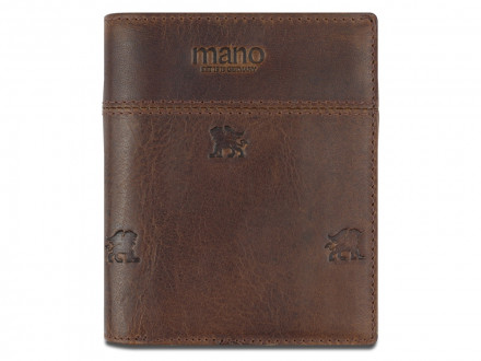Бумажник Mano Don Leon, натуральная кожа в коричневом цвете, 9,7 х 11,7 см