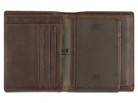 Бумажник Mano Don Leon, натуральная кожа в коричневом цвете, 9,7 х 11,7 см