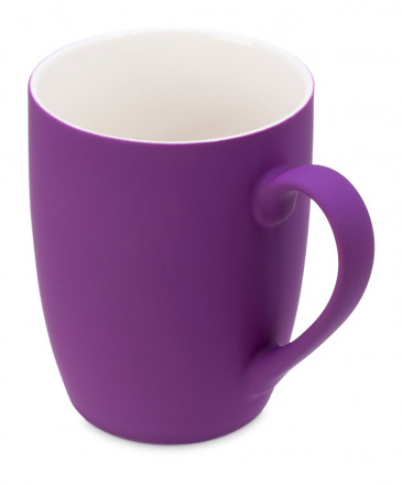 Подарочный набор с блокнотом С2, пластиковой ручкой и кружкой, фиолетовый