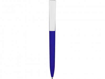 Ручка пластиковая soft-touch шариковая Zorro, синий/белый