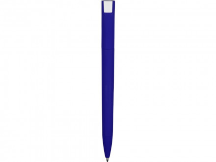 Ручка пластиковая soft-touch шариковая Zorro, синий/белый