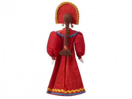 Подарочный набор: кукла фарфоровая, чай Малина с мятой, красный