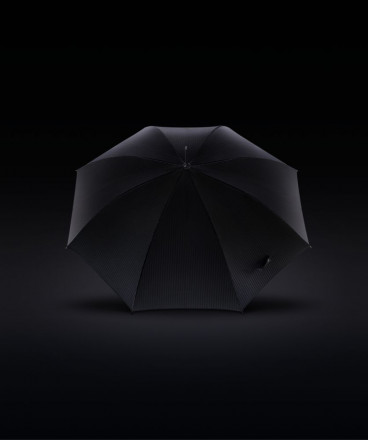 Зонт-трость с фактурной тканью Ricardo, черный
