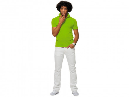 Рубашка поло First мужская, зеленое яблоко