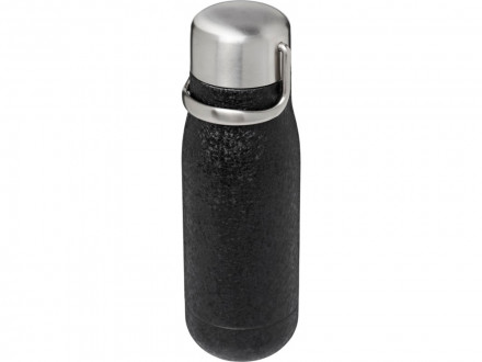 Спортивная бутылка Yuki объемом 350 мл с медной вакуумной изоляцией, черный