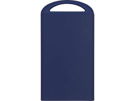 Портативное зарядное устройство Shine с зеркальной гравировкой, 4000 mAh, темно-синий