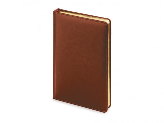 Ежедневник недатированный А4 Sidney Nebraska, коричневый (золотой обрез)
