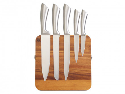 Набор ножей на магнитной подставке Терон