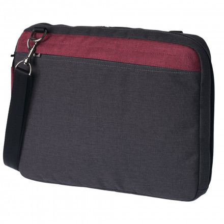 Конференц-сумка 2 в 1 twoFold, серая с бордовым