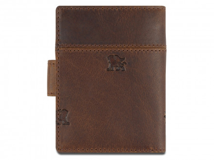Портмоне Mano Don Leon, натуральная кожа в коричневом цвете, 8,5 х 10,2 см