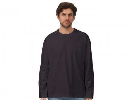 Лонгслив оверсайз Berlin унисекс, темно-серый