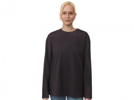 Лонгслив оверсайз Berlin унисекс, темно-серый