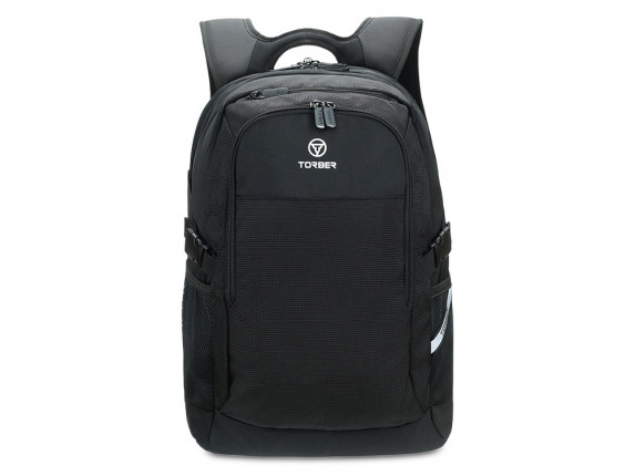 Рюкзак TORBER МЕГАПОЛИС с отделением для ноутбука 16, чёрный, полиэстер, 47 х 34 x 28 см