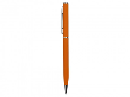 Ручка металлическая шариковая Атриум с покрытием софт-тач, оранжевый