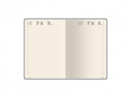 Ежедневник недатированный А5 Megapolis Velvet New, серый