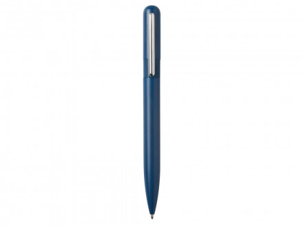 Набор блокнот А5 с магнитным держателем для ручки и подставкой для телефона и металлической шариковой ручкой NotaBene, темно-синий