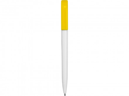 Ручка пластиковая шариковая Миллениум Color CLP, белый/желтый