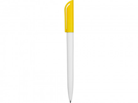 Ручка пластиковая шариковая Миллениум Color CLP, белый/желтый
