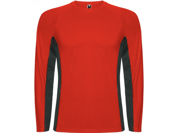 Футболка Shanghai  мужская с длинным рукавом, красный/графитовый