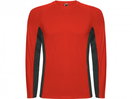 Футболка Shanghai  мужская с длинным рукавом, красный/графитовый