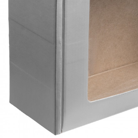 Коробка с окном Visible, серебристая, уценка