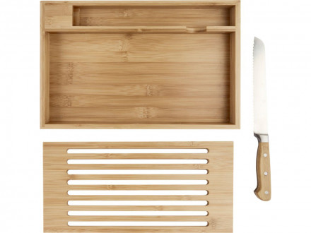 Бамбуковая разделочная доска с ножом Pao