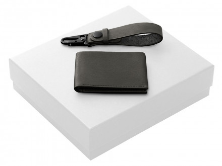 Подарочный набор Long River: кошелек, ремешок для ключей (без лого Long River), белая коробка