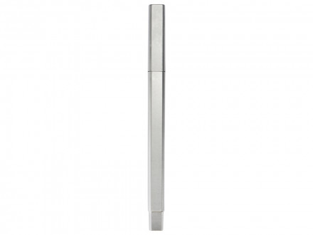 Ручка шариковая пластиковая Quadro, квадратный корпус, серебристый