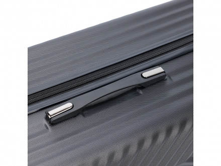 Чемодан TORBER Lama, чёрный, ABS-пластик, 49 х 29,5 х 77 см, 92 л