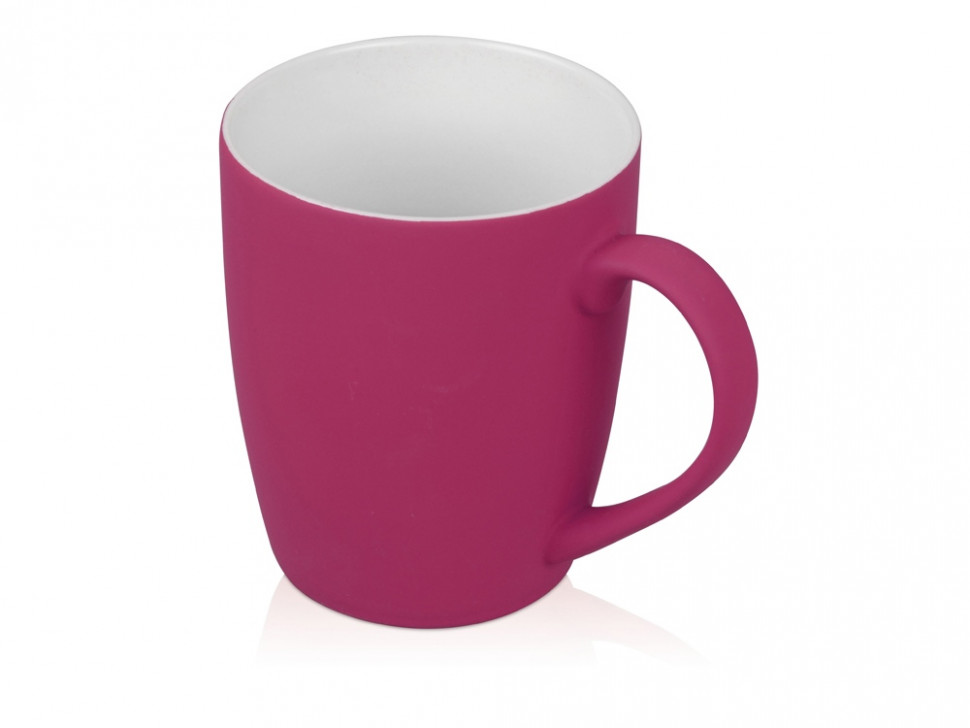 Кружка с покрытием soft-touch Tulip Gum, фуксия