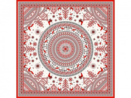 Платок Мезенская роспись