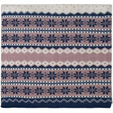 Плед Happy View, синий с бежевым