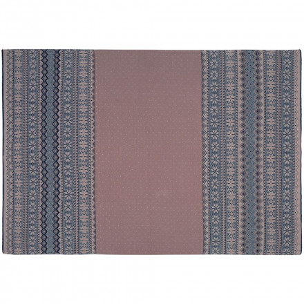 Плед Happy View, синий с бежевым