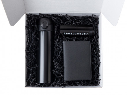 Подарочный набор Premier с термокружкой, парковочной визиткой и обложкой для документов