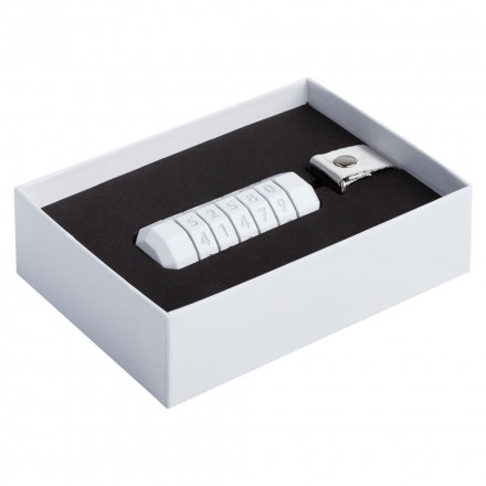 Флешка 2 в 1 с кодовым замком lokenToken 16 Гб, белая 1 1